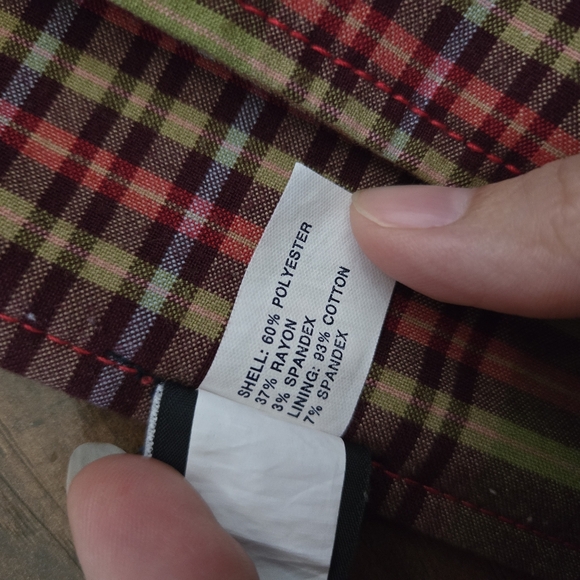 GAP Girls 8 Red Brown Fall Plaid Skort - Picture 4 of 8